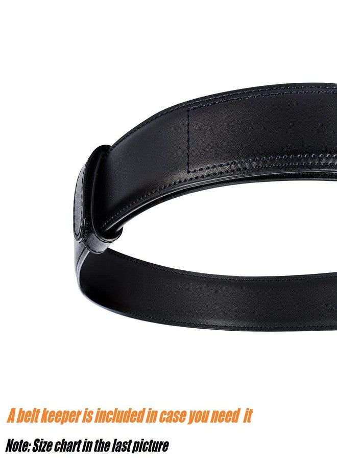 TACNEX Mechanic Belt Buckleless No Scratch Genuine Leather Belt 1 3/8" Wide Hook & Loop Closure for Technician Movers Industrial Work Travel Black L - Image 2